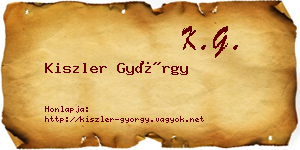 Kiszler György névjegykártya